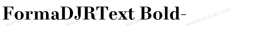 FormaDJRText Bold字体转换